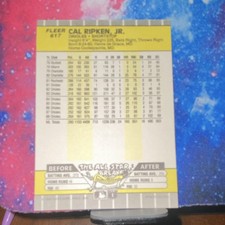 Fleer Cal Ripken, Jr. Orioles Baseball Card #617 Sports Trading Card
