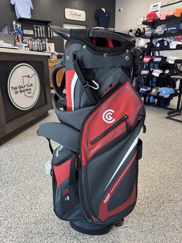 NEW Cleveland Golf 2024 CG Lightweight Stand Bag 14-way Top Red/Charcoal