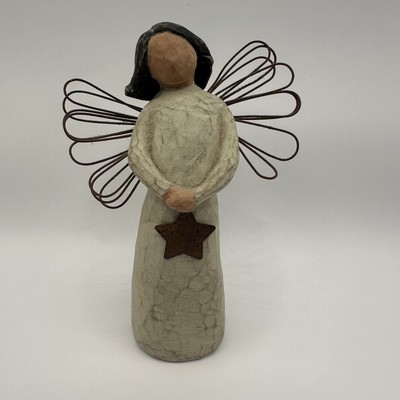 Willow Tree ANGEL OF LIGHT Wire Wings Star Figurine 5'' Tall Susan Lordi 1999 Vtg