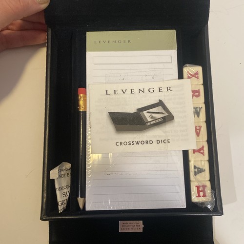 Levenger Crossword Dice, Traveling Case