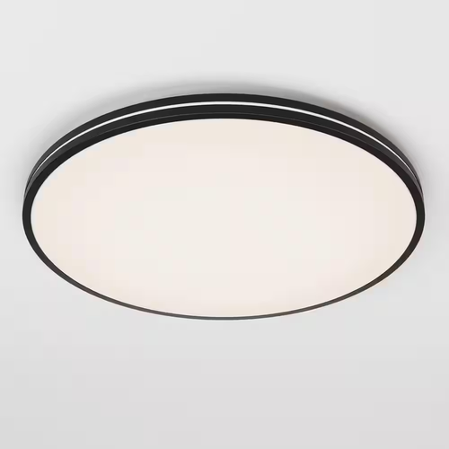Athos 21 In. 1-Light Modern Black Integrated LED 5 CCT Flush Mount Ceiling Light - Picture 9 of 11