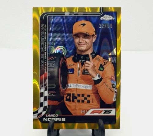 2025 Topps Chrome Formula 1 F1 LANDO NORRIS #120 Gold RayWave /50 SP McLaren