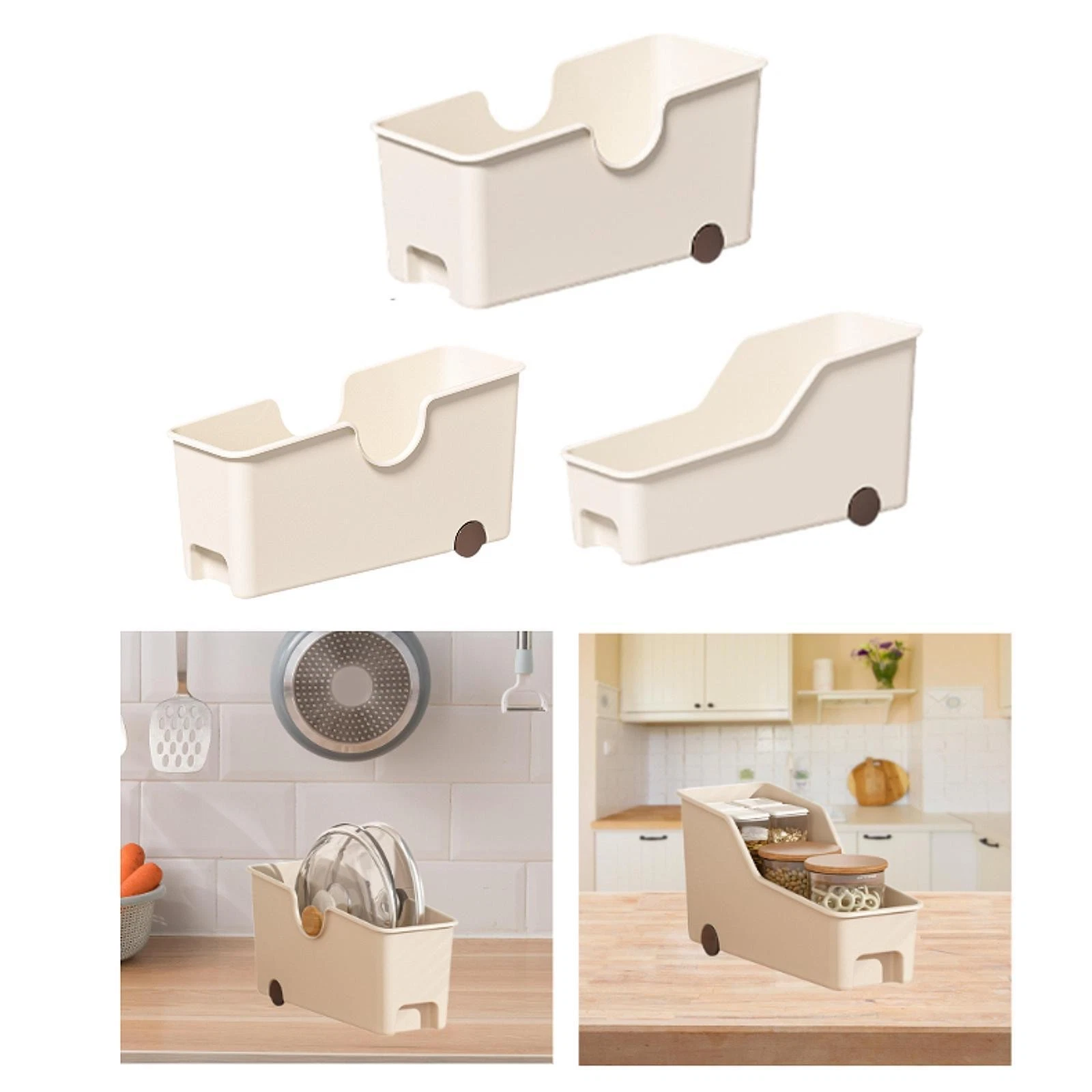 Storage Container Bin Organizer Bin with Roll Wheels Kitchen Organization Toys