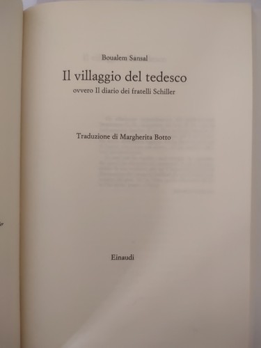 Il villaggio del tedesco - Libro di Boualem Sansal, Einaudi, 2009 - Imagen 4 de 5