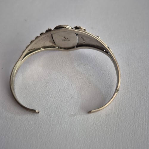 Bracciale turchese in argento sterling nativi americani misura 7" - Foto 5 di 8