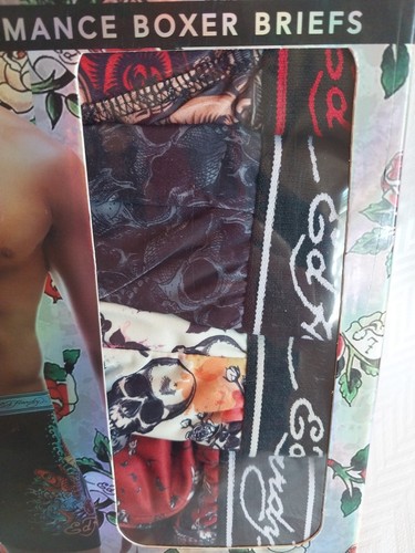 ED HARDY 4 Pack Small Men’s Performance Boxer Briefs Multicolor Prints MSRP $58 - Picture 2 of 14