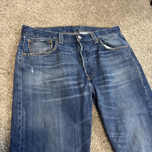 "Jeans de mezclilla azul vintage años 90 Levi 501 XX botón mosca 33x32""" - Imagen 3 de 13