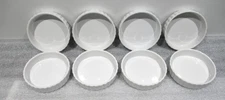 8 Creme Brulee Ramekins -  6 oz Round Fluted Quiche Dishes