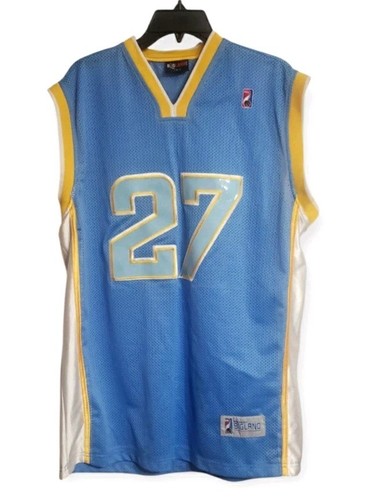 Big Land Herren Basketball Trikot Gr. L Blau/Gold/Weiß Retro Denver Nuggets - Bild 1 von 5