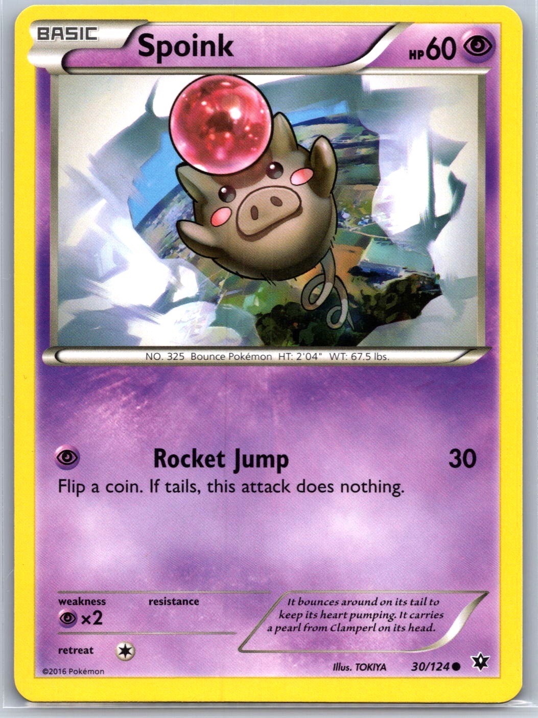 Spoink 30/124 Common Fates Collide Pokemon Near Mint