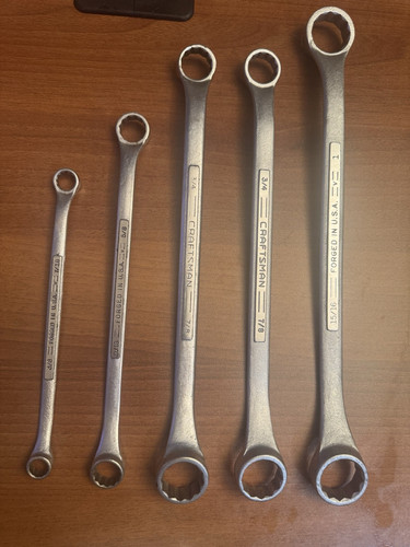 Rare Craftsman "=V=" Box Wrenches 3/8"-1" 5pc Near-Mint 9/10