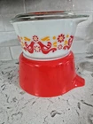 Vintage Red Pyrex Friendship. White With Lid. Red 474. Bright And Shiny