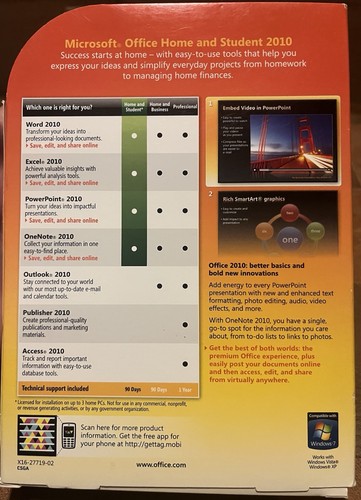 Microsoft Office Home & Student 2010 Software for Windows Family Pack - Picture 2 of 4