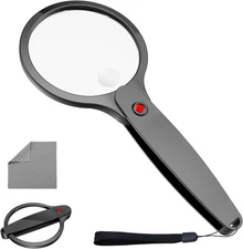 10X 30X Magnifying Glass for Reading, Upgraded Handheld Magnifier with 3.9 inch 