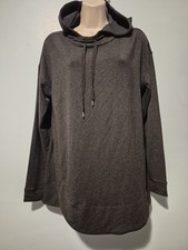 J Jill Fit Charcoal Gray Hooded Oversized Sweatshirt Womans Sz Small Super Soft
