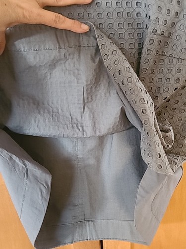 GAP Lace TANK Shirt SMALL Gray Cotton Eyelet Lined Women's New - Picture 13 of 13