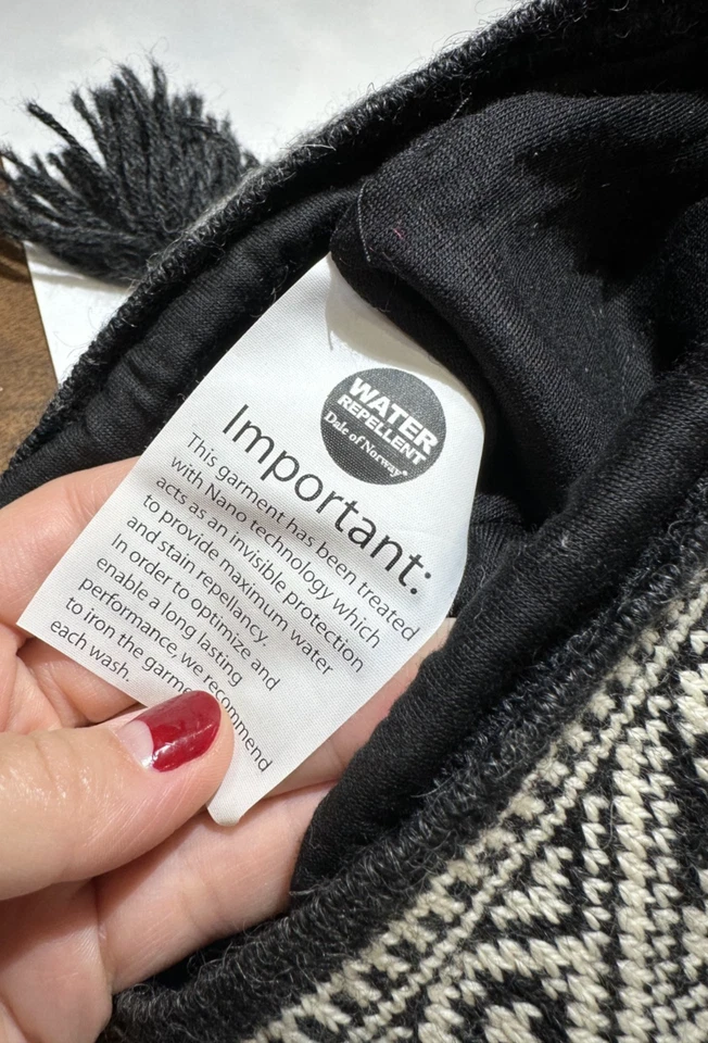 Chapéu gorro Dale Of Norway 100% novo lã cinza creme branco floco de neve malha tamanho único - Imagem 3 de 4