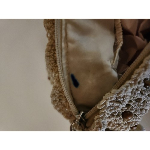 The Sak Crochet handbag with wooden beads 8.5" - Picture 3 of 4