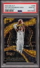 2023 PANINI SELECT GOLD DISCO #288 VICTOR WEMBANYAMA 4/10 PSA 10