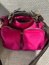 Steve Madden Pink Satchel Zip Top Handle, Shoulder Strap, Outer Pockets