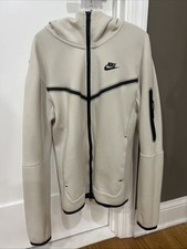 White/Bone Nike Sportswear Tech Fleece Full-Zip Kids Hoodie Size XS excellent