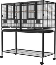 2in1 Bird Cage 108x103x50cm 2 Perches Large Aviary Parrot Budgie Stand Alone...