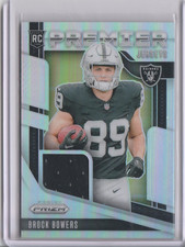 2024 Panini Prizm Brock Bowers Premier Jerseys #PJ-BBS Silver Mem / Relic RC