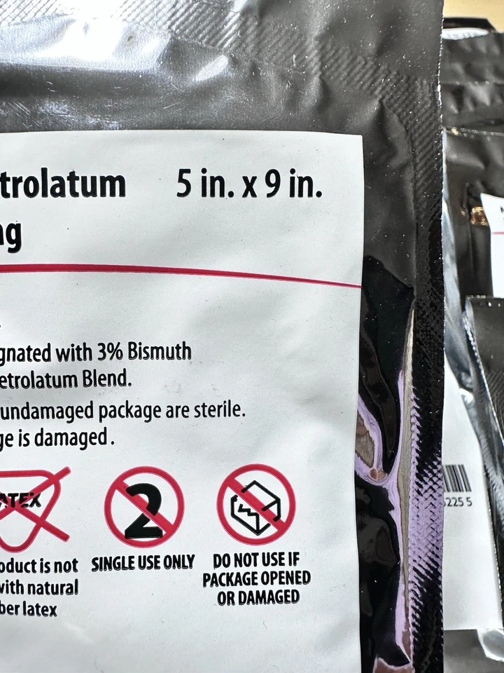 25 Apósitos No Adherentes Gasa Petrolato Medicada Cardinal H, 5" X 9" Caducados Foto 4 de 4