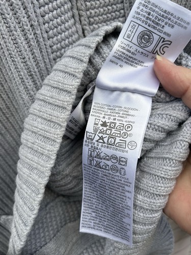 Vintage Levi's Męski szary dziadek Kardigan Sweter Zamek błyskawiczny Prążkowana dzianina Rozmiar XL - Zdjęcie 5 z 9