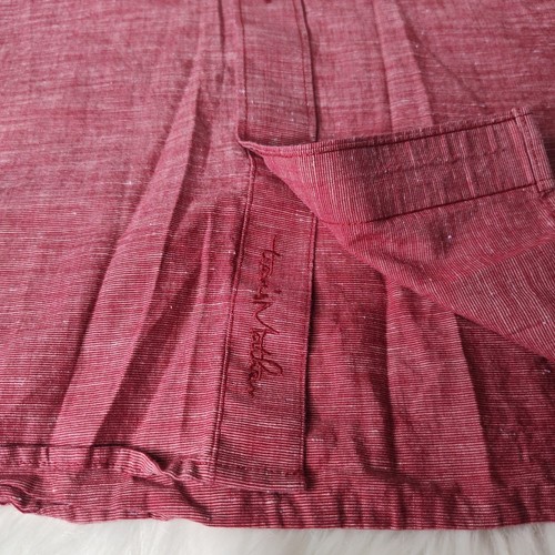 Travis Mathew Golf Button Up Shirt Mens Size XXL Red Striped Short Sleeve Pocket - Picture 7 of 7