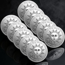 LOT 10 X 1 GRAM .999 SILVER EGYPTIAN SUN GOD ROUNDS BU NEW RELEASE PRE SALE 🔥