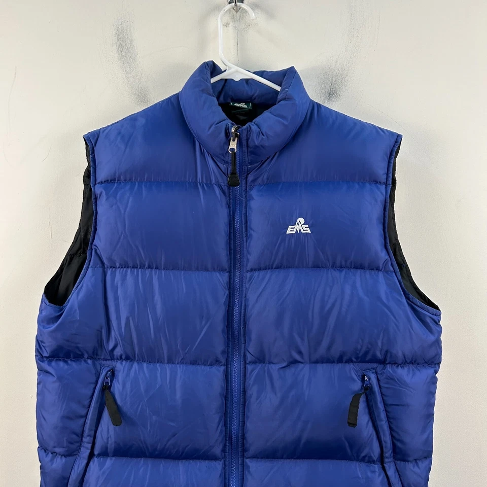 EMS Mujer XL Chaleco Top Plumón de Ganso Acolchado Azul Cremallera Bolsillos Sin Mangas 17722 Foto 3 de 4
