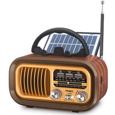 PRUNUS J-150 Portable Radio AM FM SW Bluetooth, 6.7 x 4.2 x3.7 inches, Orange