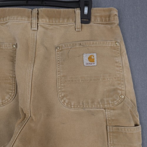 Pantalones de carpintero Carhartt desgastados doble rodilla para hombre 36x30 (se adapta a 33x30) marrón - Imagen 18 de 23