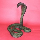Handcrafted Brass Cobra Snake Shape Figurine Feng Shui Sculpture Figure Statue