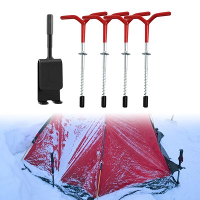 4Pcs Eis Angeln Anker Mit Power Bohrer Adapter Eis Angeln Shelter Anker