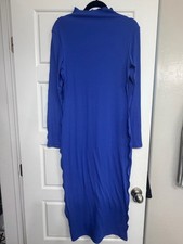 SHEIN Royal Blue Long Sleeve Midi Bodycon Dress