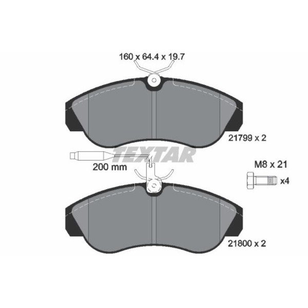 Textar BremsbeläGe Vorne FüR Fiat Ducato Pritsche/Fahrgestell CitroëN Jumper-image