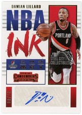 Damian Lillard 2017-18 Panini Contenders NBA Ink Gold Autograph 8/10