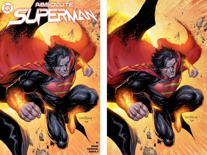 ABSOLUTE SUPERMAN 1 TYLER KIRKHAM EXCLUSIVE TRADE/VIRGIN VARIANT SET NM