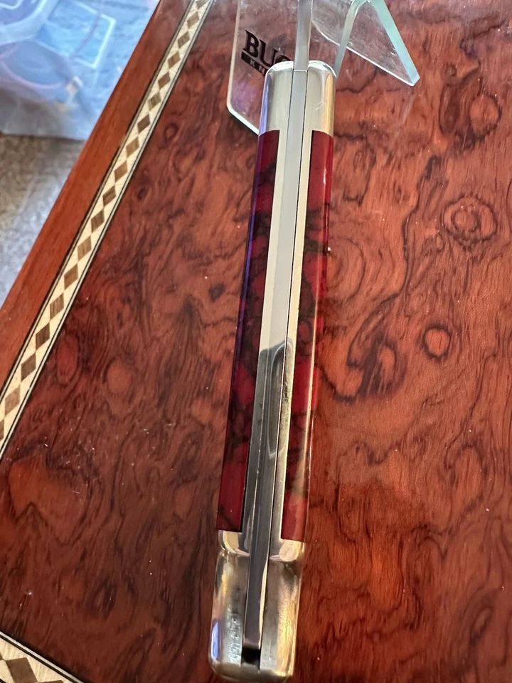 Красивый заказной Buck 110, с композитными ручками из яшмы. Серебряные валики Nichol. - Изображение 4 из 4