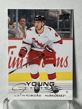 2025-26 Upper Deck Series 1 - Young Guns Justin Robidas #243 (RC) Hurricanes