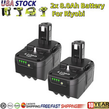 2PACK 8.0Ah For RYOBI 18V Battery One Plus High Capacity P108 Lithium-Ion P102