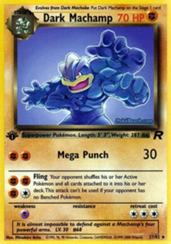 Dark Machamp - 27/82 - Raro - 1ª Edición Team Rocket Ligeramente Jugado - Imagen 1 de 1