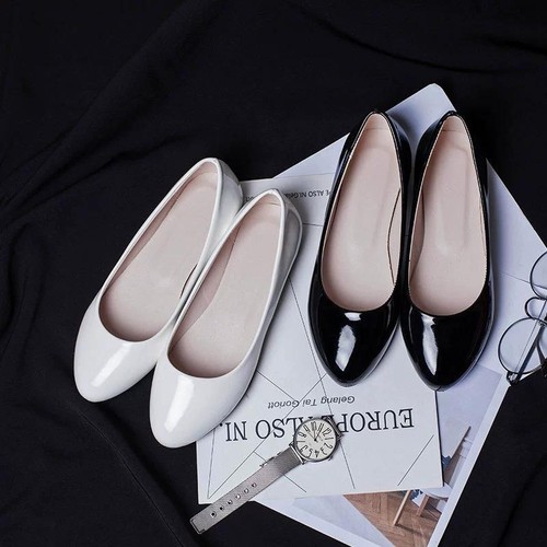 # Womens Round Toe Flat Pull on Loafers Casual Office Shoes Oxford Plus Size - Bild 4 von 13