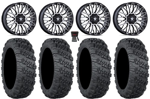 MSA Clubber 14" Wheels Machined 30" Versa Cross V3 Tires Textron Wildcat XX