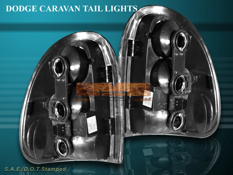 96-99 00 DODGE CARAVAN VOYAGER DURANGO LUCES TRASERAS NEGRAS Foto 2 de 2