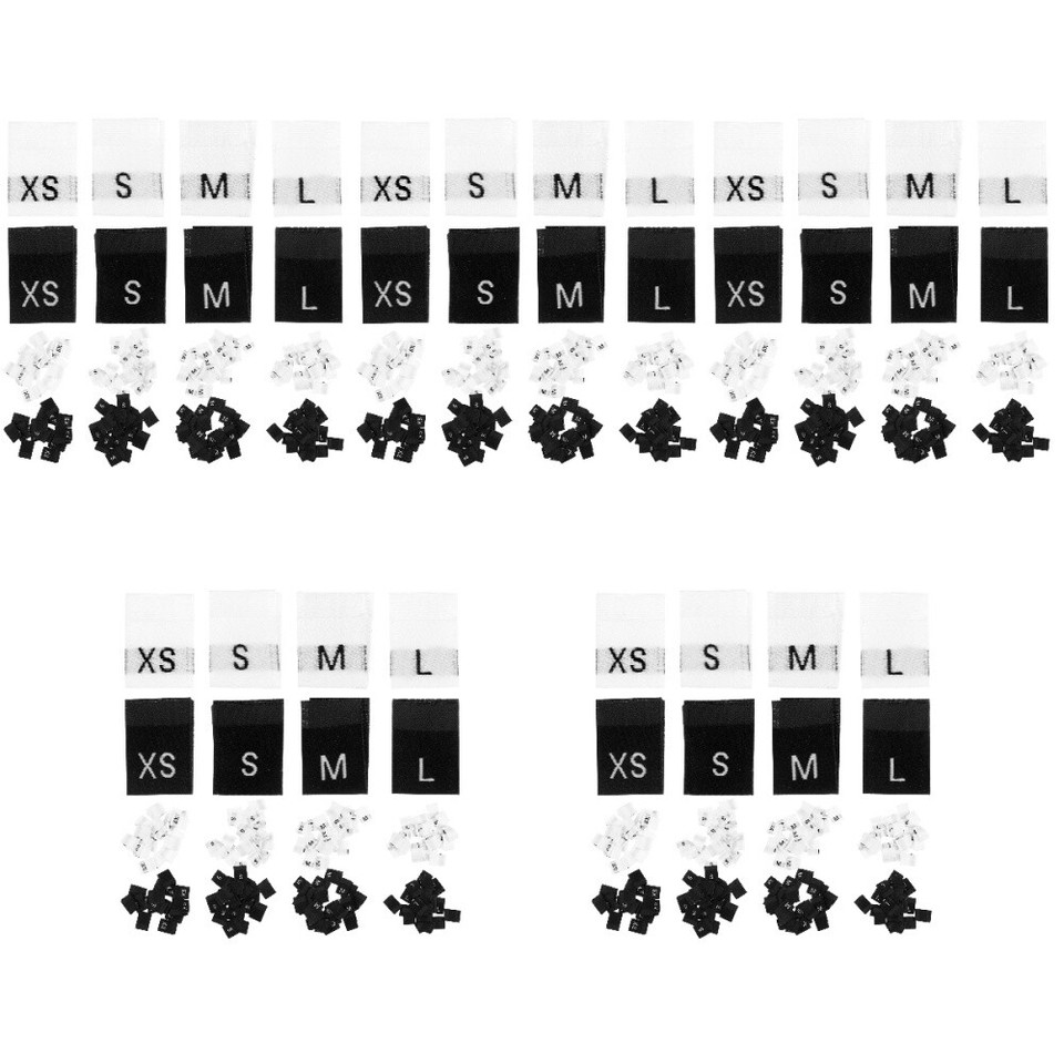 5 Pack Garment Size Tags Fabric Labels for Clothes Clothing Sew on eBay