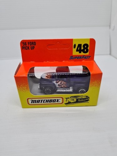 Vintage 1996 Matchbox Superfast '56 Ford Pick-Up Die Cast #48 Purple Flame New - Picture 1 of 7