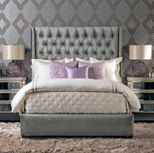 NEW Winged Chesterfield 5FT King Size Bedstead in Various Colours and Fabrics